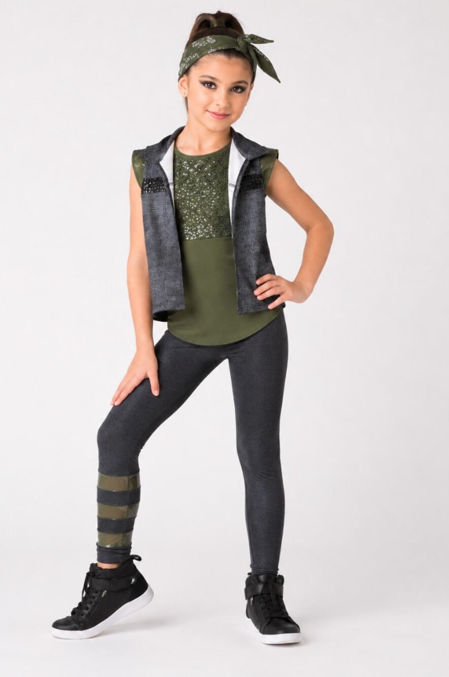 Weismann 4 Piece Kids Hip Hop Streetwear Dance Costume Dance Moms